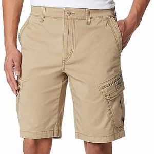 UNIONBAY Men's Flex Waist Size 32 Lightweight Cargo Shorts, Grain Khaki
